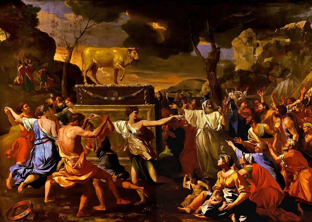 "The Adoration of the Golden Calf" - Nicolas Poussin (1633-4)