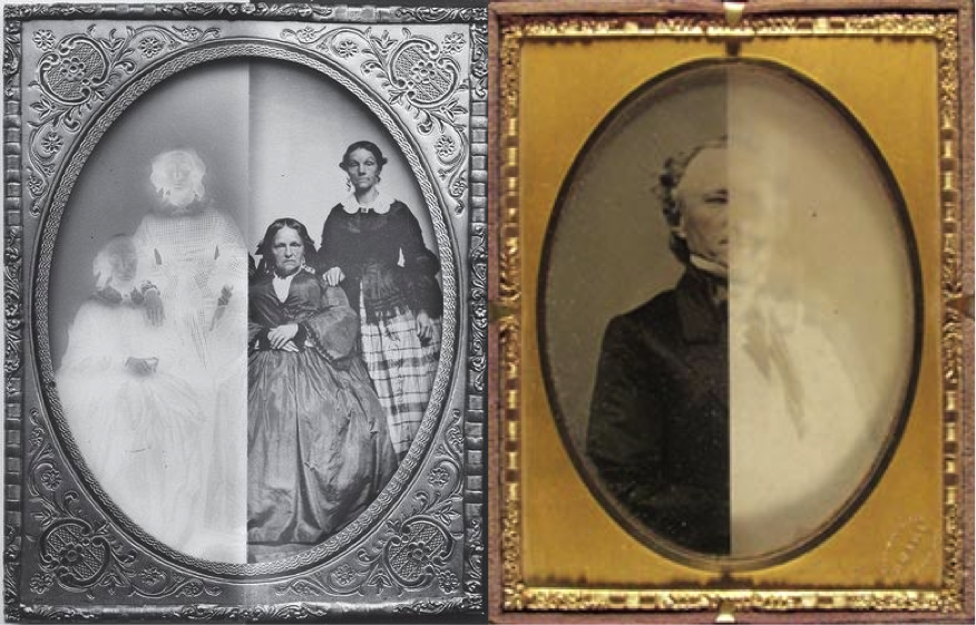 Figure 5: 1850s Ambrotypes showing positive and negative effects.
